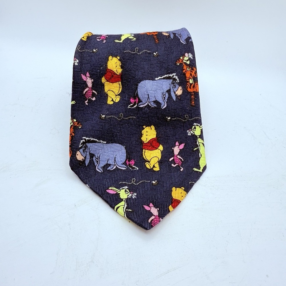 Vintage Neck Tie‎ Disney Tie Winnie The Pooh, Piglet, Eyeore, & Tigger